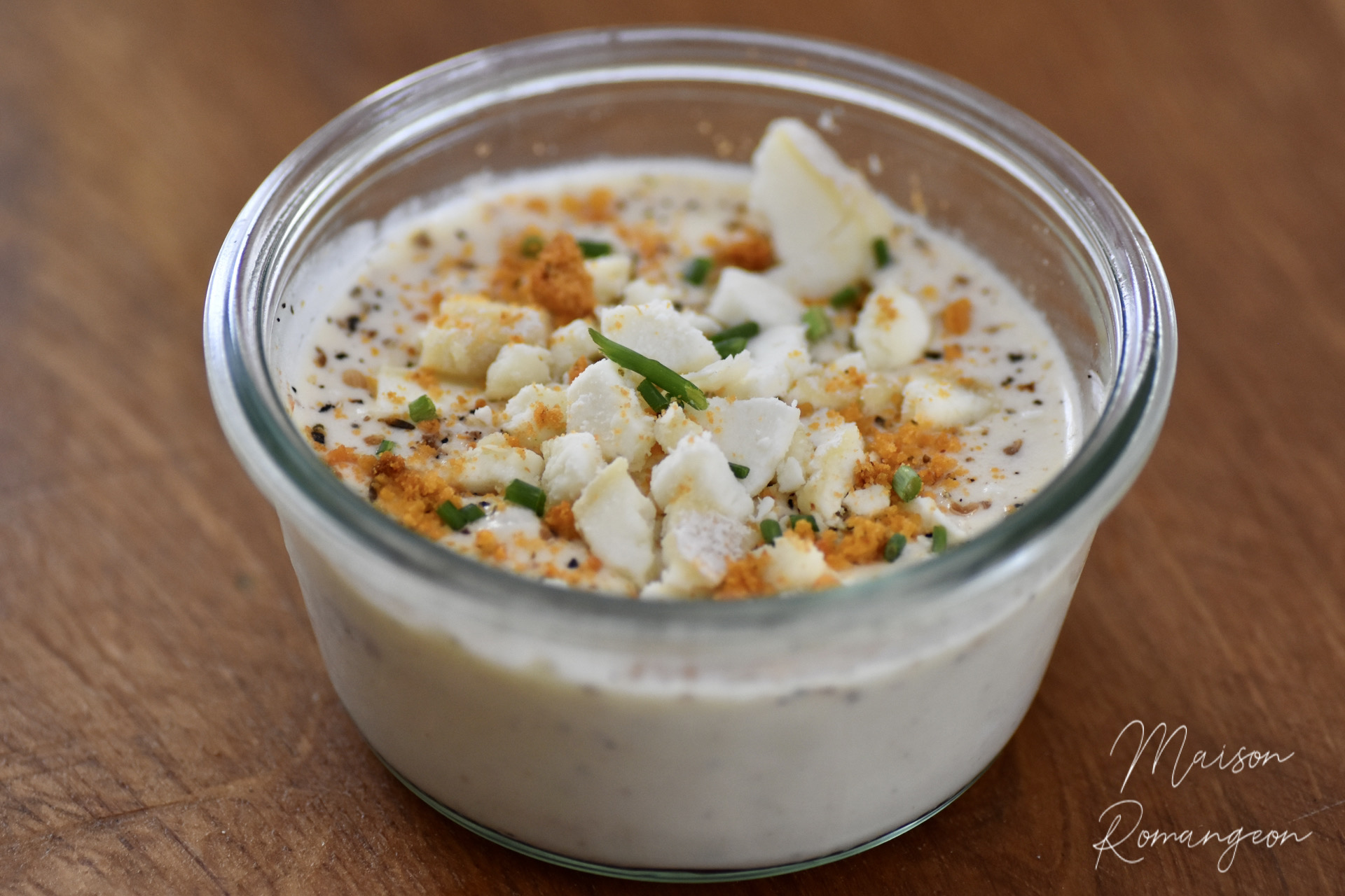 Oeuf poché au Chavignol