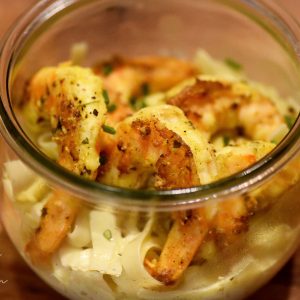 Tagliatelles de gambas curry coco (plat complet)